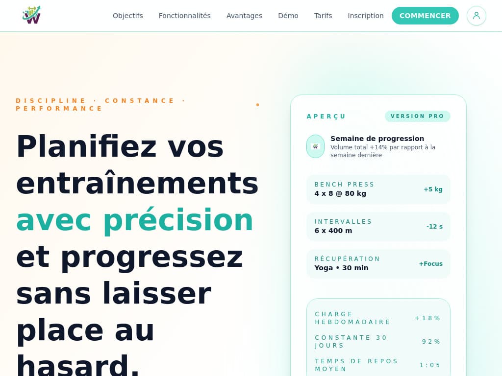 Workout Planner - Planification d'Entraînement